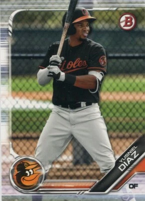 2019 BOWMAN PROSPECTS RC YUSNIEL DIAZ BALTIMORE ORIOLES ROOKIE - A1762-2 - Image 1 of 2