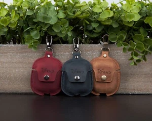 Airpods 1 / 2 Leather Case Handcrafted with Premium Genuine Leather - Picture 1 of 19
