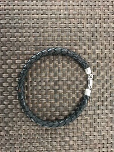 Lederarmband in 925 Silber Verschluss,Länge 22cm mal 0,5cm - Bild 1 von 1
