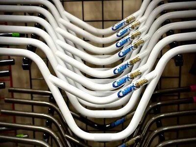 "Nuevo manillar BMX Candybars Nowear hecho en Nebraska en EE. UU. 9"" blanco" Foto 1 de 4