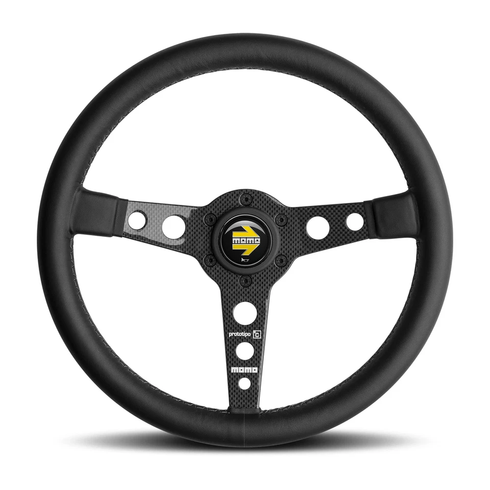 MOMO Motorsport Prototipo 6C Steering Wheel Black Leather Grip 350mm - PRO35BK1C Foto 1 de 1