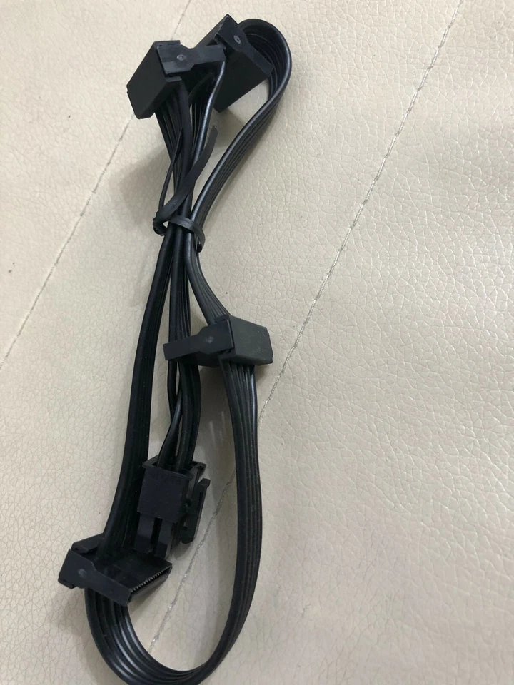  Corsair  Type 4   6 Pin to 4 SATA  DRIVER POWER CABLE FOR CORSAIR CXM   - Image 1 of 4