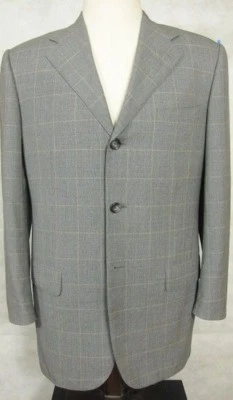 PRECIOSO Abrigo Deportivo Corneliani Super 120s Gris Claro Amarillo Ventana 42L Foto 1 de 4