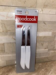 GOODCOOK KNIFE SET 2 PACK WHITE HANDLES1 8763