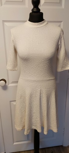 OFF WHITE Top Shop taglia 10 abito bianco sporco strutturato stile skater