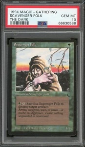 1994 Magic the Gathering MTG The Dark Scavenger Folk PSA 10 Gem Mint Pop 7 - Picture 1 of 2