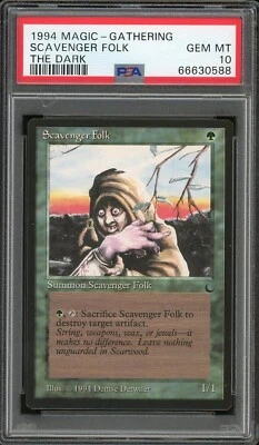 1994 Magic the Gathering MTG The Dark Scavenger Folk PSA 10 Gem Mint Pop 7 - Image 1 of 2