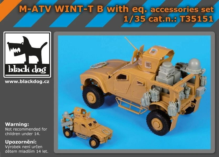 BLACK DOG SET ACCESSORI RESINA M-ATV  WINT-T B 1:35 T35151 - Immagine 1 di 1