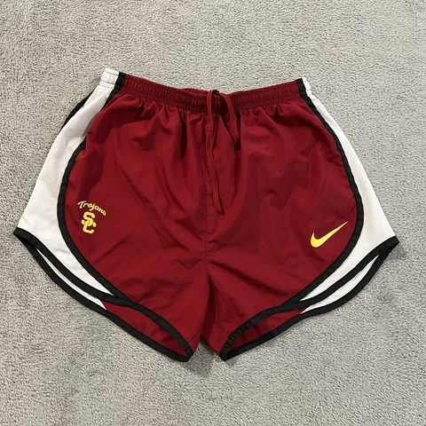 USC Trojans Shorts Small Womens Nike Dri Fit Athletic Running College Lined Cover