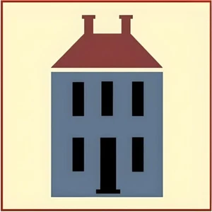 SALTBOX -3  STENCIL - PRIMITIVE Vintage Colonial Farmhouse - The Artful Stencil - Photo 1 sur 6