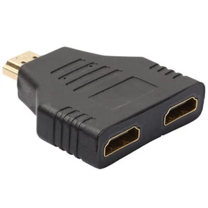2 in 1 HDMI Kabel Splitter Mini Verteiler Umschalter Y Adapter Full HD 3D - Bild 1 von 12