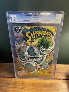 Superman Man Of Steel 18 CGC 9.2 White 1st Full Appearance Of  Doomsday - Picture 1 of 5