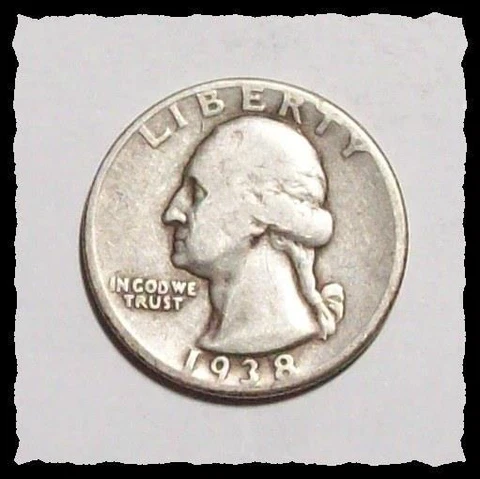 1938-P WASHINGTON QUARTER  Original  VG+  #4D8 Cover