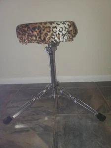 Funda de asiento de tambor estampado de leopardo pequeña cubierta de taburete redonda - Imagen 1 de 2