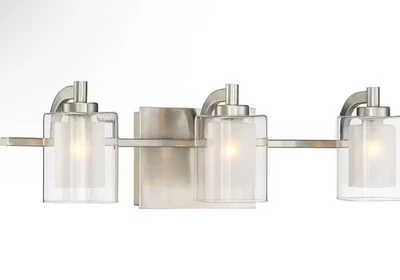 New Quoizel Kolt Vanity Light 3-Light Brushed Nickel LED KLT8603BNLED - Image 1 of 4