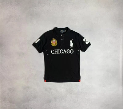 Polo Ralph Lauren Polo T-Shirt Chicago USA #3 Big Pony Luxury PRL Chief Keef - image 1 of 4