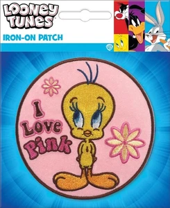 Looney Tunes Tweety Pink Iron-On Patch Ata-Boy 10915 - Picture 1 of 1