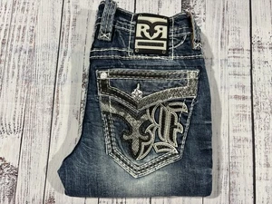 Men’s Rock Revival Jeans Sz 31 X 32 Artemis Slim Boot Excellent Condition - Picture 1 of 11