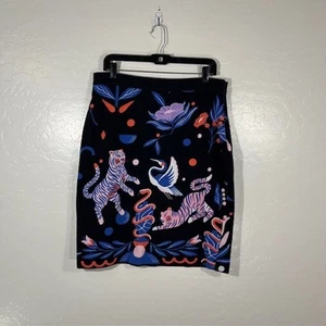 Anthropologie Super Nice Letters Julie Midi in Black Sweater Skirt BOHO Large - Picture 1 of 5