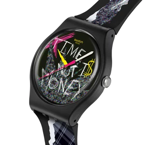 ORIGINALS SWATCH NO RULES BLANK CHECK SO32B122-5300 Quartz Unisex Watch NEW JP - Picture 1 of 4