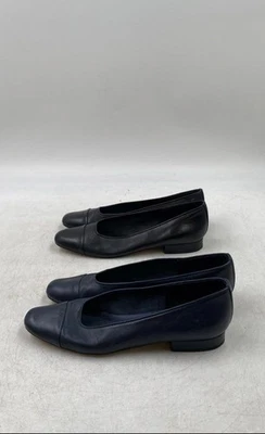 Vaneli Mujer Negro Azul Marino Cuero Sin Cordones Ballet Pisos Talla 7 Lote de 2 Foto 1 de 4