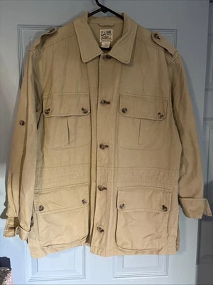 TRAVELSMITH Vintage Khaki Utility Jacket Chore Trench Coat  Sz Medium In Men’s - Image 1 of 4
