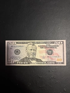 Circulated Star Note-  $50 Bill (Fifty Dollar Bill) - 2013 - Picture 1 of 3