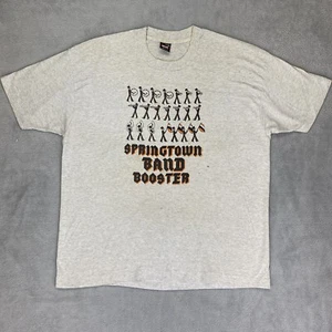 Tshirt vintage punto singolo Springtown TX Band Booster taglia XXL Fruit Of The Loom - Foto 1 di 12