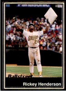 1991 BALLSTREET MAGAZINE CARDS RICKEY HENDERSON OAKLAND ATHLETICS #33