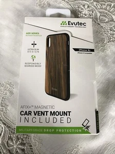 Evutec Wooden For iPhone Xs Case with Vent Mount - Burmese Rosewood - Picture 1 of 3