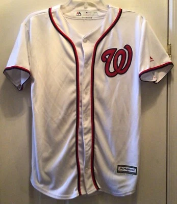 Camiseta Bryce Harper Washington Nationals #34 White Majestic Youth Grande (14/16) - Imagem 1 de 4