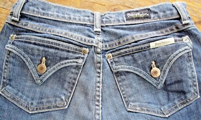 Pantalones de mezclilla David Kahn azules elásticos capri recortados talla 2 regulares para mujer usados en excelente estado Foto 1 de 4