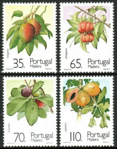 Madeira 1991 Subtropical Fruits set of 4 MNH - Picture 1 of 1