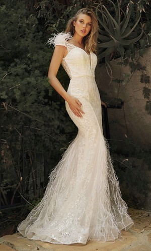 OFF WHITE Abito da sposa Mermiad impreziosito CDC57W