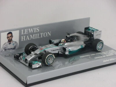 Minichamps Mercedes W05 Hamilton World Champion 2014 Chinese GP 1/43 410140344 - Immagine 1 di 3