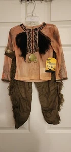 TONTO LONE RANGER NATIVE AMERICAN INDIAN COSTUME DISNEY STORE SIZE Xs 4 NEW! - Picture 1 of 5