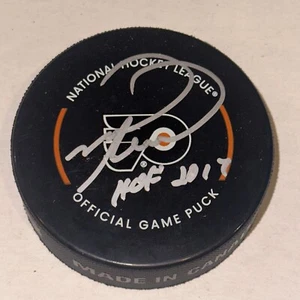 MARK RECCHI Signed Philadelphia FLYERS Official GAME Puck Beckett BAS w/ HOF Ins - Picture 1 of 3