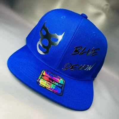 Gorra ajustable Blue Demon Snapback Lucha Libre lámina azul plateada Foto 1 de 4