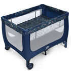 Portable Baby Playard Playpen Nursery Center w/ Mattress Foldable Design Blue