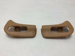 Pair of Palomino Sun Visor Trim Caps Mercedes Benz R129 SL500 SL600 1298110561 - Picture 1 of 4