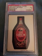 1973 Topps Wacky Packages Series 2 Log Cave-In White Back PSA 5