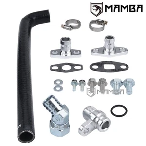 FKM Turbo Oil Return Drain Pipe For Mitsubishi 4B11T EVO X Ralliart TD04HL TD05H - Picture 1 of 4