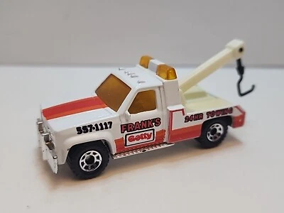Matchbox GMC Wrecker Tow Truck Frank's Getty 1987 Vintage - Image 1 of 4