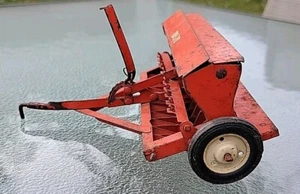 *RARE FIND* TRU•SCALE GRAIN DRILL PLANTER FARM MODEL STEEL TOY 1960s MUST HAVE - Picture 1 of 20