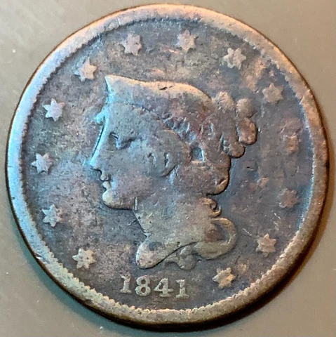 1841 U.S. Braided Hair - Large Cent Cover