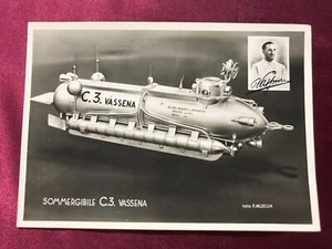 Autogramm PIETRO VASSENA (†1967)-Erfinder C3 Bathyscaph-Friedens-U-Boot-RARITÄT - Picture 1 of 4