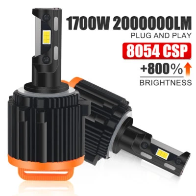 2X Bombillas de haz alto-bajo LED H7 6000K para VW Golf R GTI Tiguan Passat 12-17 Foto 1 de 4