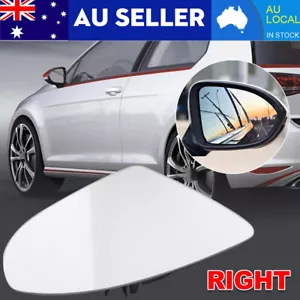 Right Side Mirror Glass for VW GOLF MK7 MK7.5 2013-2018 With Heated Convex Base - Picture 1 of 12