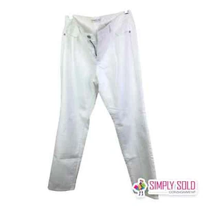 Pantalones de mezclilla para mujer Coldwater Creek corte natural tiro alto blanco algodón elástico talla 12 - Imagen 1 de 8