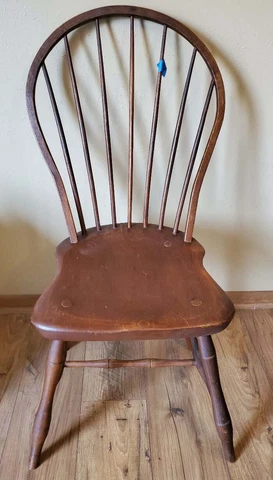 Antique Oak Windsor Chair Bentwood Farmhouse Amish Side Dining #2 Cover